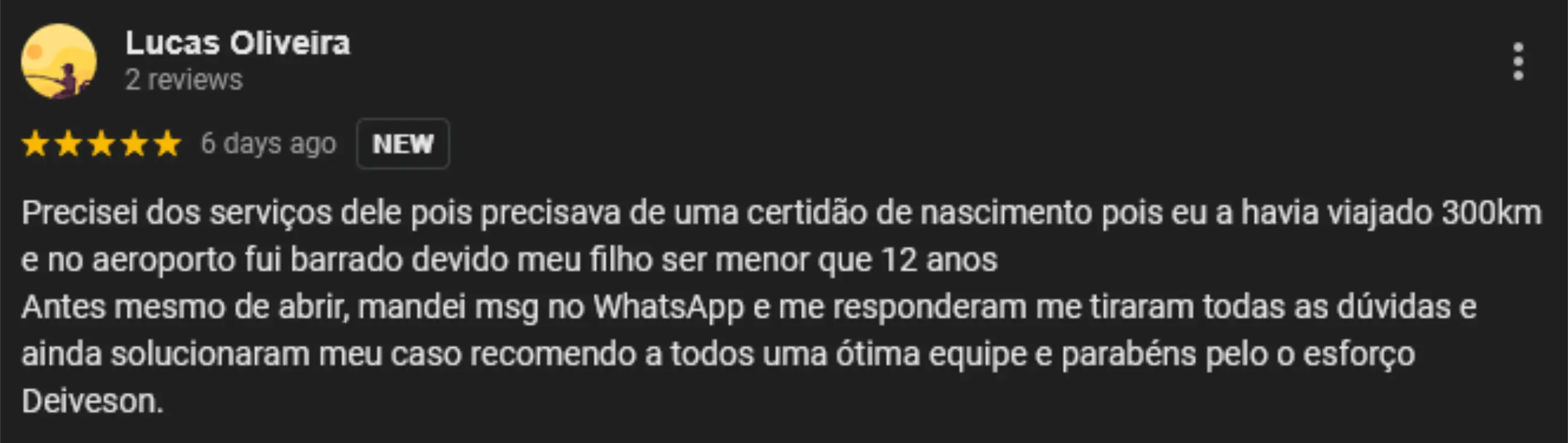 feedback do cartório Ribeirão da Ilha