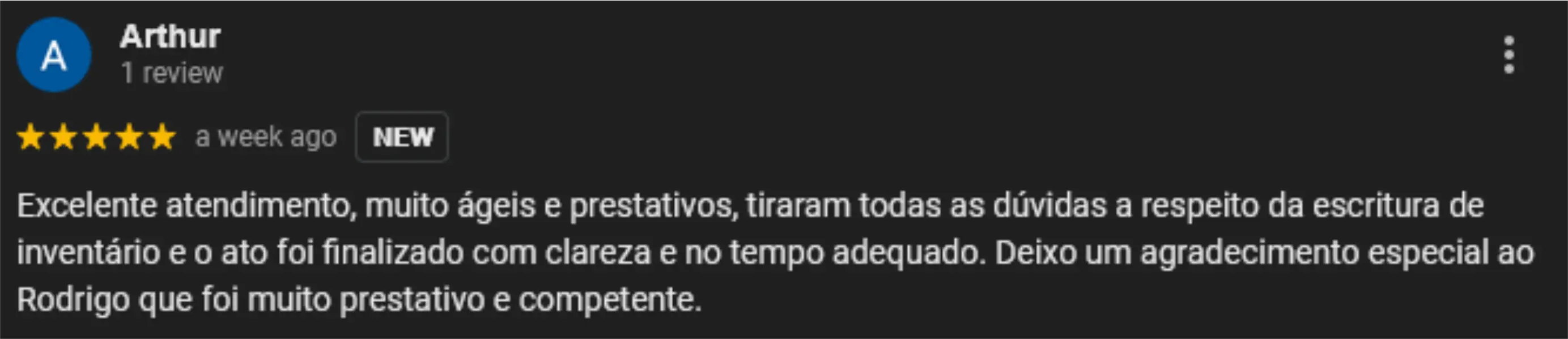 feedback do cartório Ribeirão da Ilha
